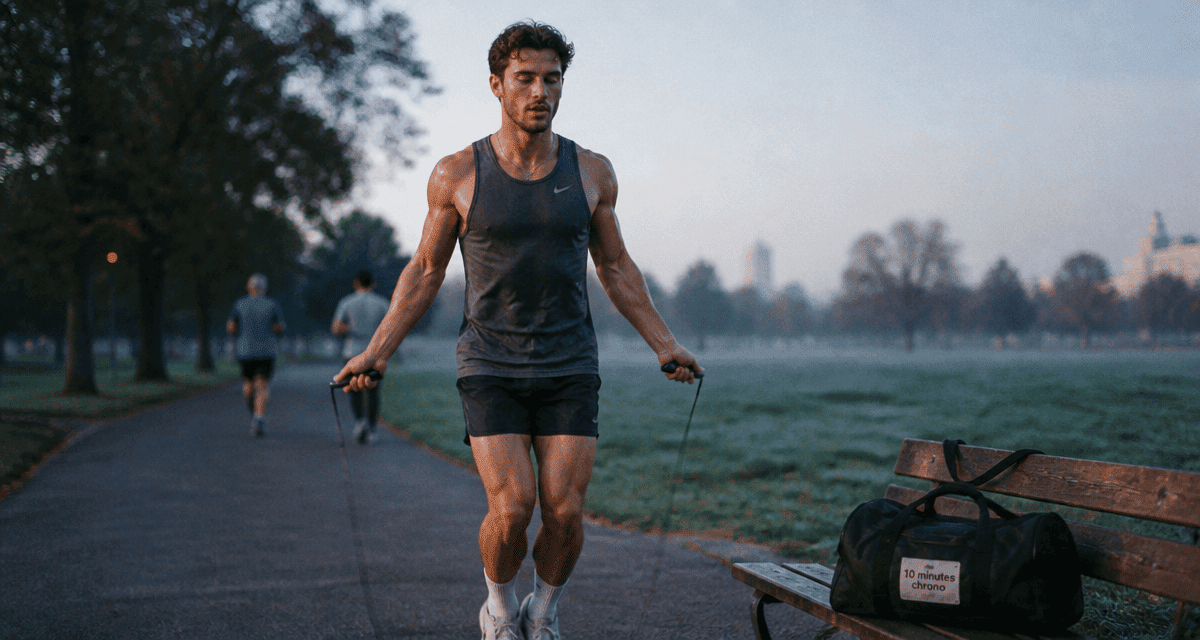 10 minutes de corde a sauter calories jeune adulte sautant au parc