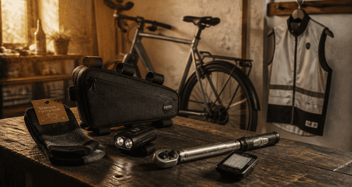 cadeau pour cycliste accessoires sur établi