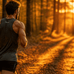 courir combien de temps pour perdre 1 kg en forêt au coucher de soleil