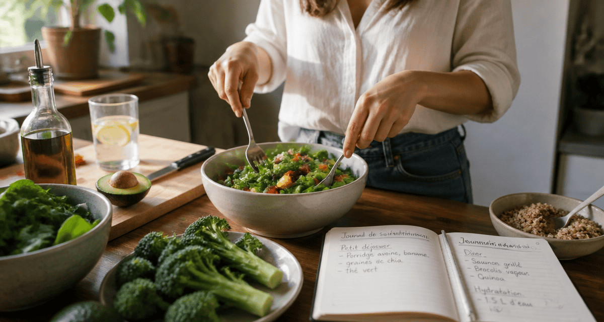 nutrition perdre du poids femme salade légumes