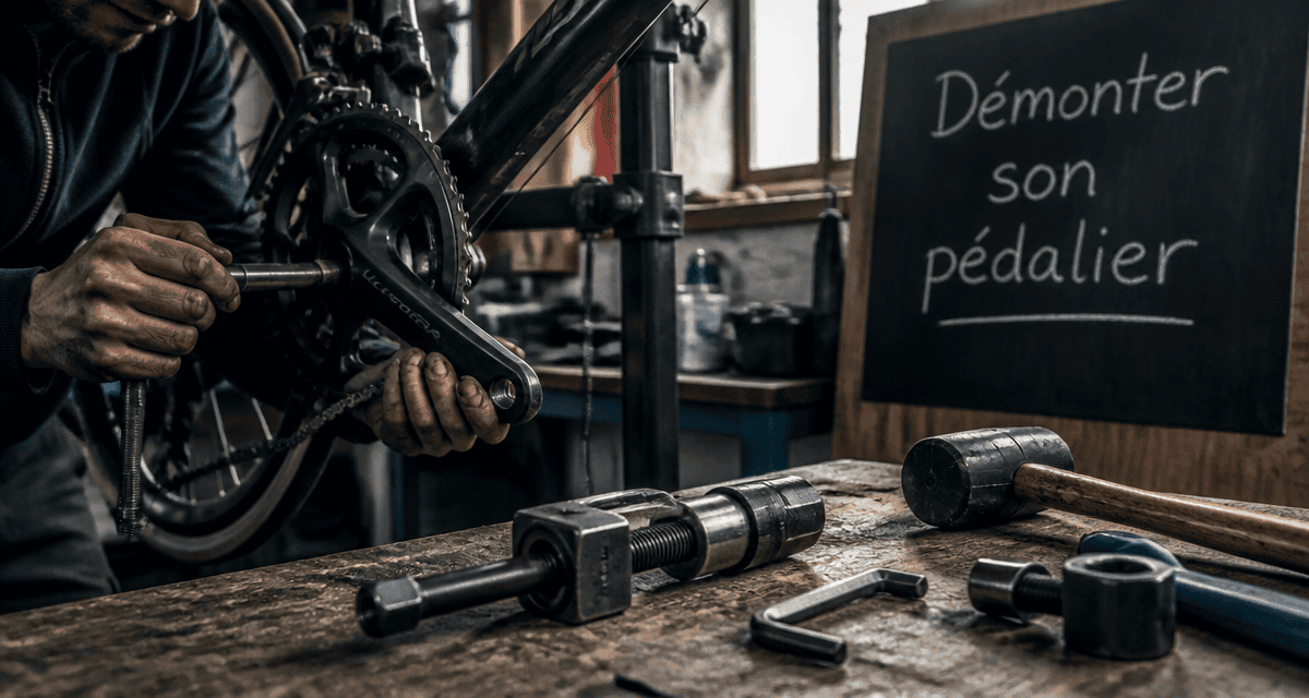 demontage pedalier outils velo