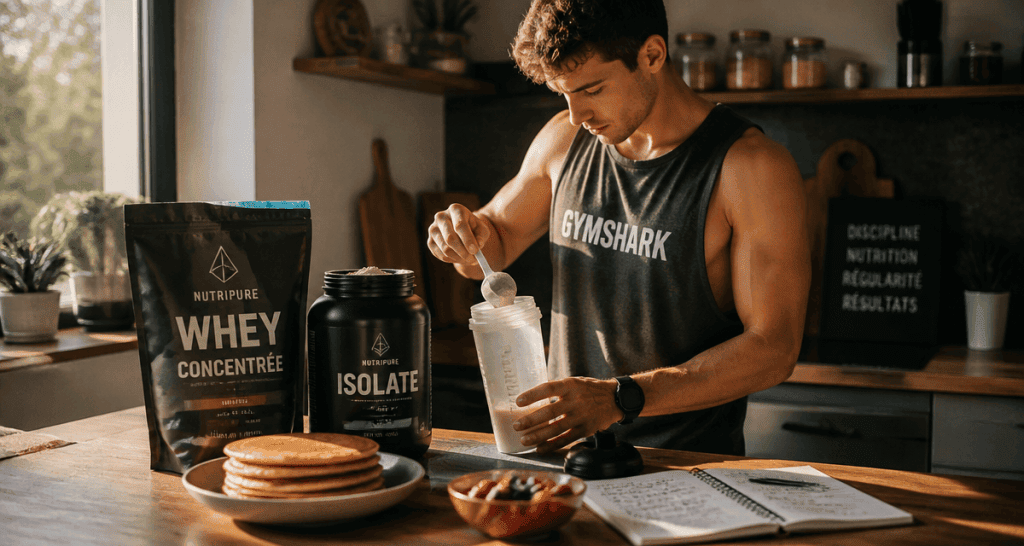 difference whey et isolate dans une cuisine sportive
