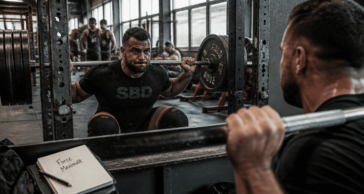 Musculation pour la force athlète squat lourd