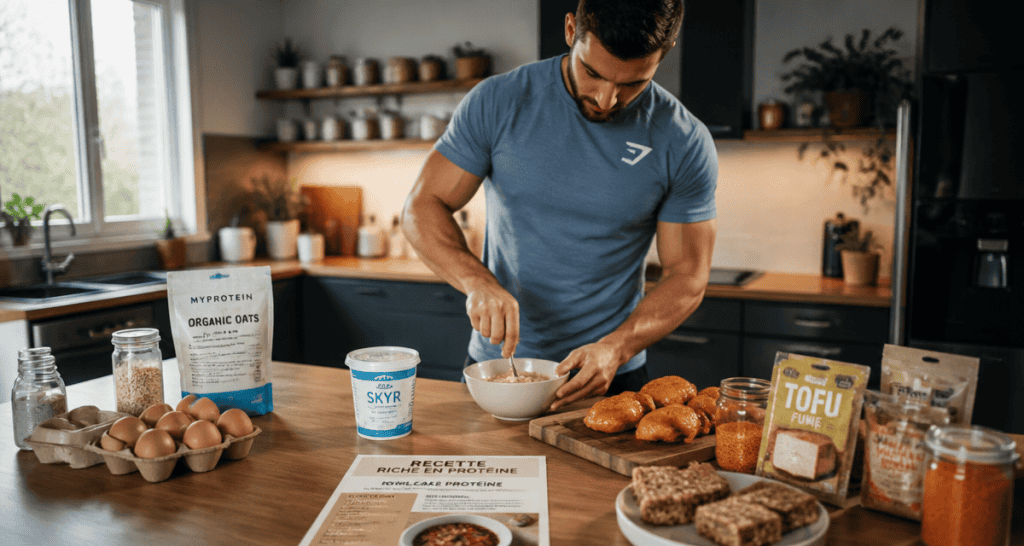 Sportif cuisine recette riche en proteine musculation