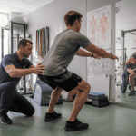 rééducation ménisque non opéré patient squat kiné
