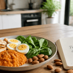 repas riche en proteine assiette poulet lentilles oeuf