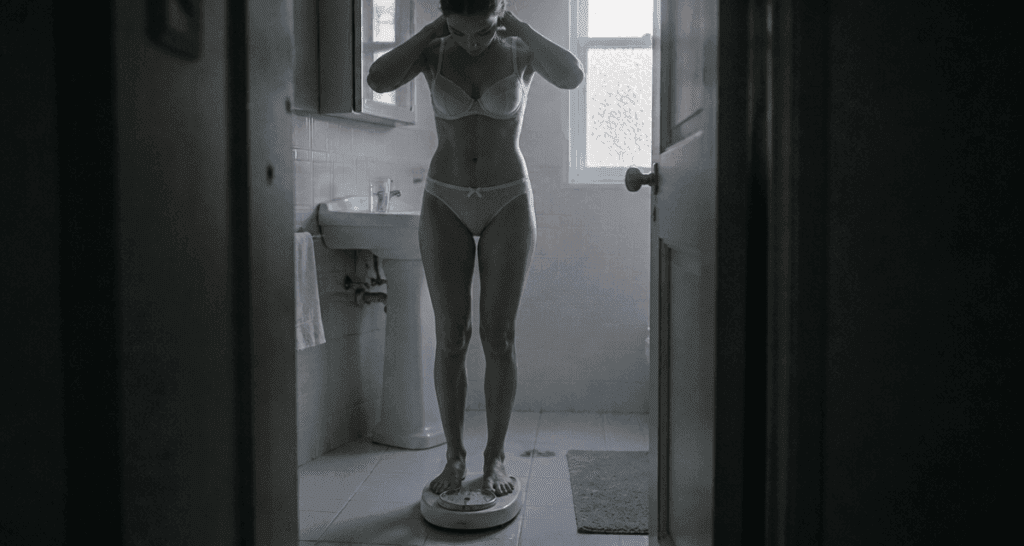 si on se peser le soir combien enlever femme sur balance