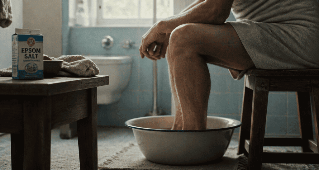 tendinite sous le pied remede de grand mere bain de pieds