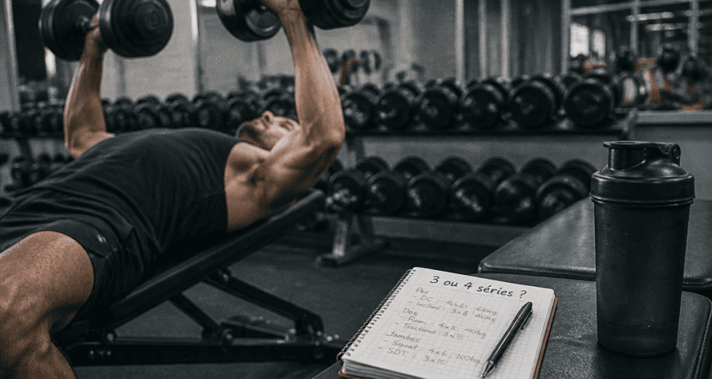 3 ou 4 series muscu athlète carnet
