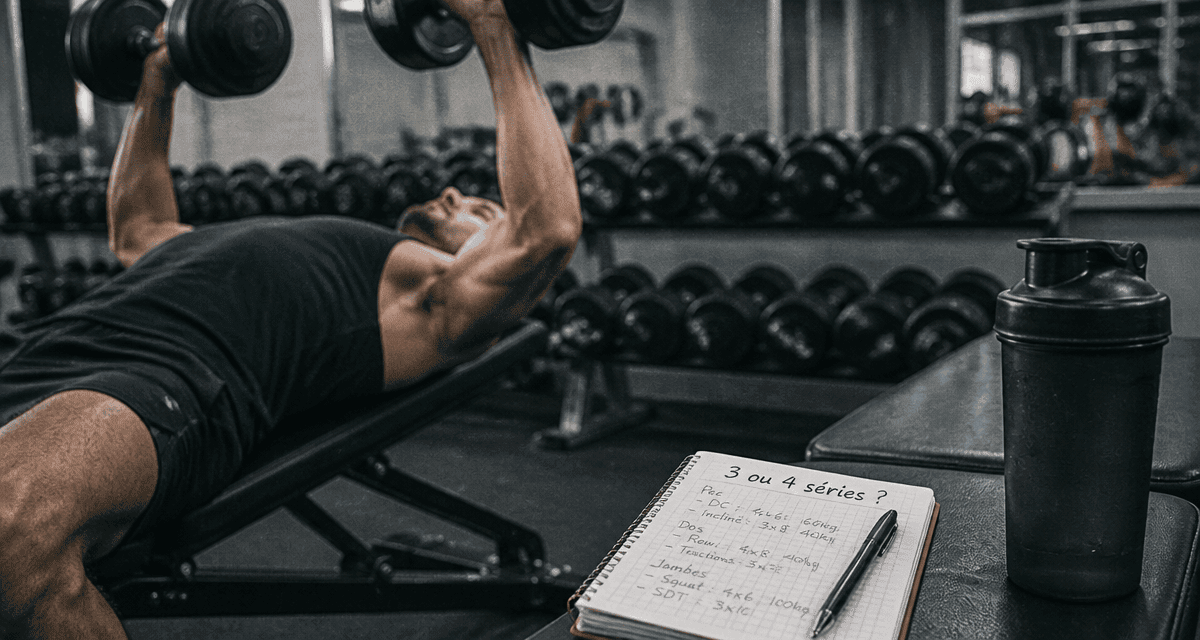 3 ou 4 series muscu athlète carnet