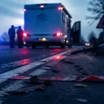 Accident cycliste marennes sur la RD 728, vélo au sol et gyrophares