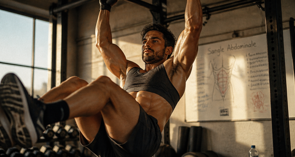 comment avoir des abdos rapidement exercice relevé de jambes