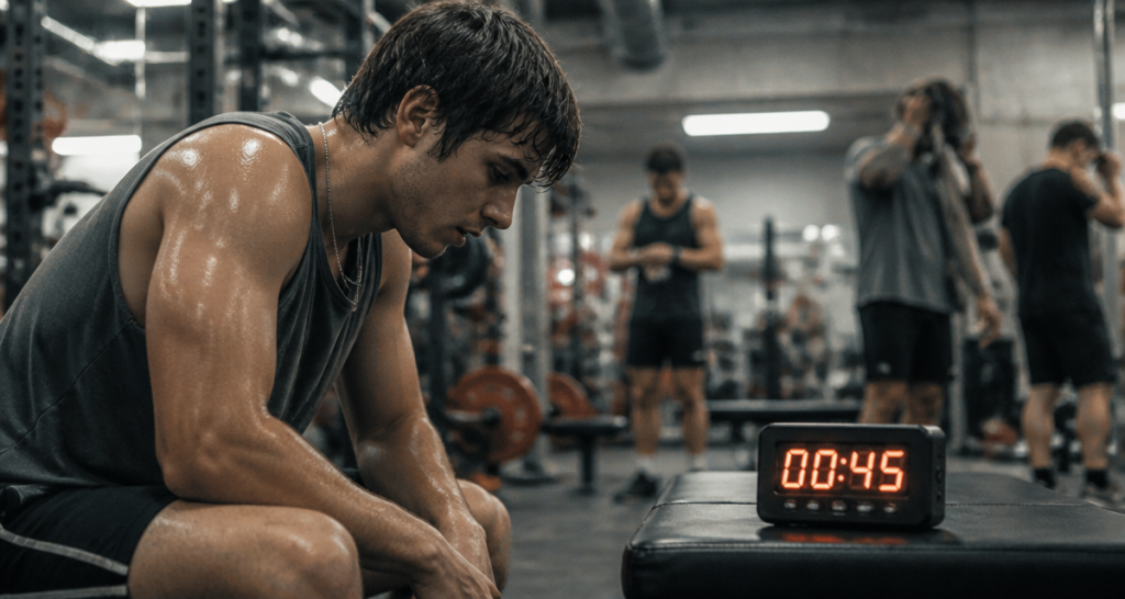durée séance musculation jeune homme chrono