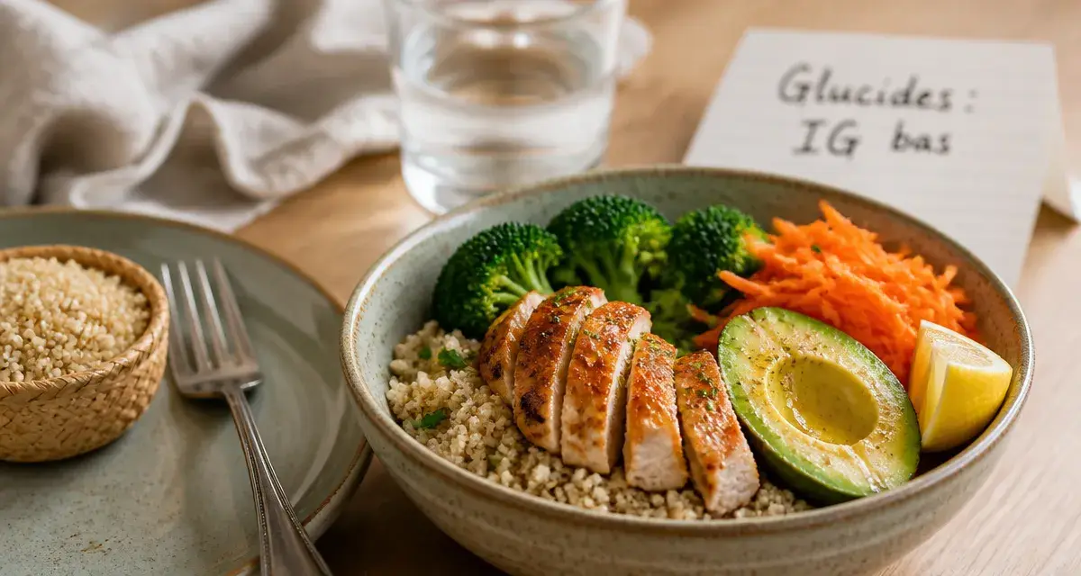 Bowl quinoa IG bas : les glucides font grossir ?