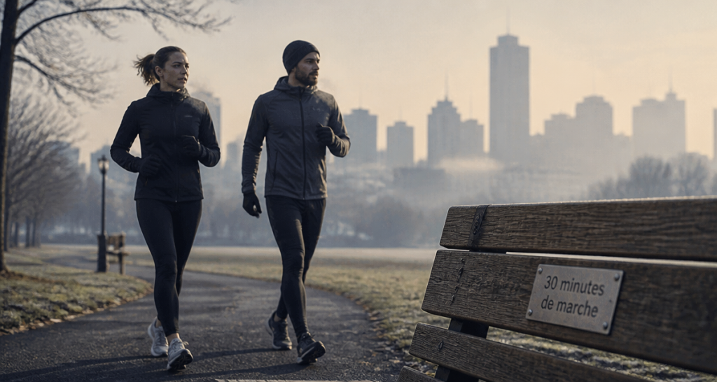 marche 30 minutes par jour homme femme parc