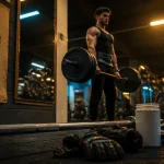 Muscu apres manger en salle de sport après repas : barre et shaker