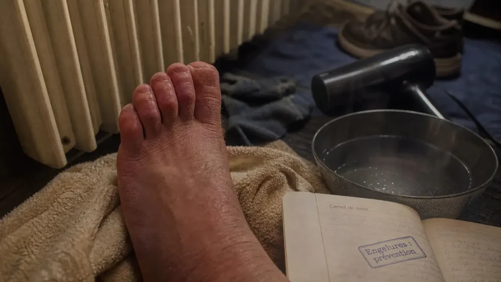 Engelure au pied : traitement pour réchauffer sans brûler