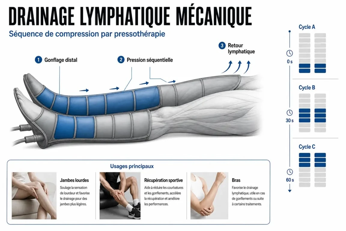 Machine drainage lymphatique : schéma du fonctionnement et des usages principaux