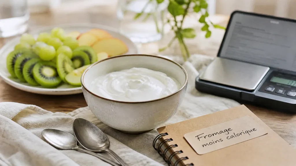 Fromage le moins calorique : fromage blanc 0% au petit-déjeuner