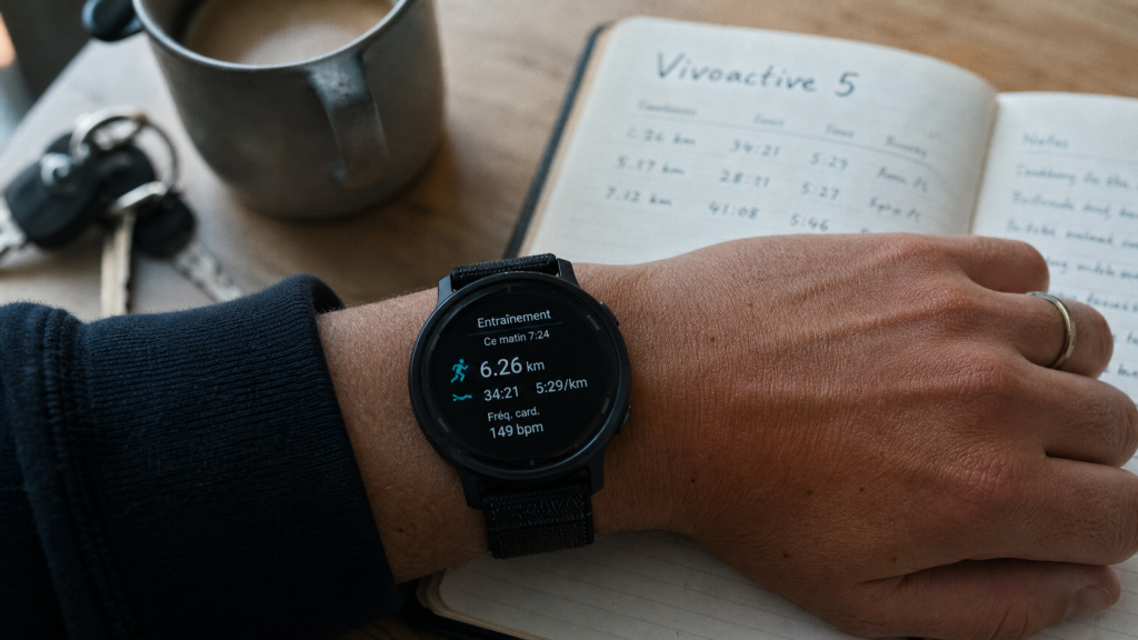 Garmin vivoactive 5 test : écran AMOLED allumé et autonomie