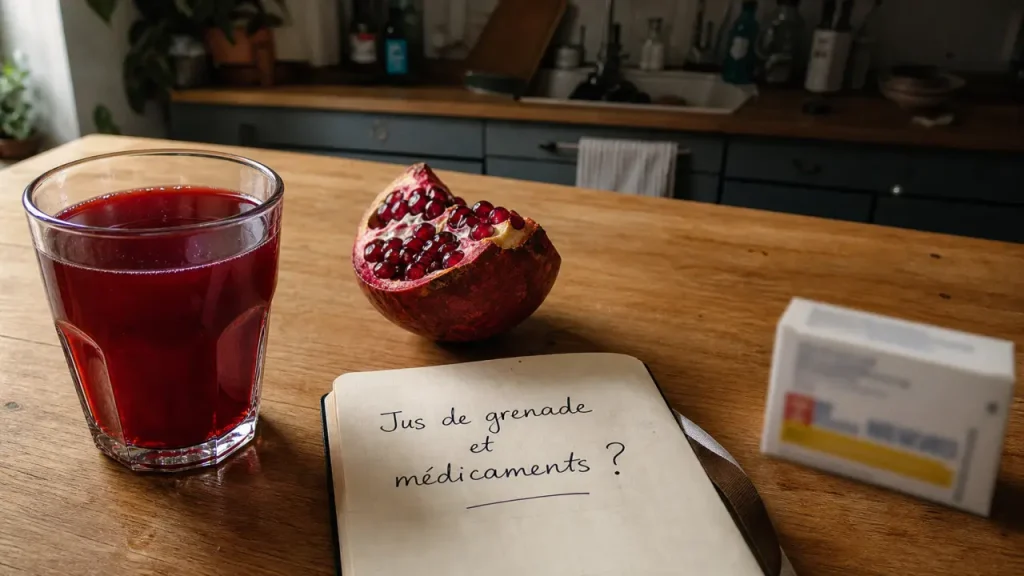 Jus de grenade danger : statines, glycémie et médicaments à surveiller