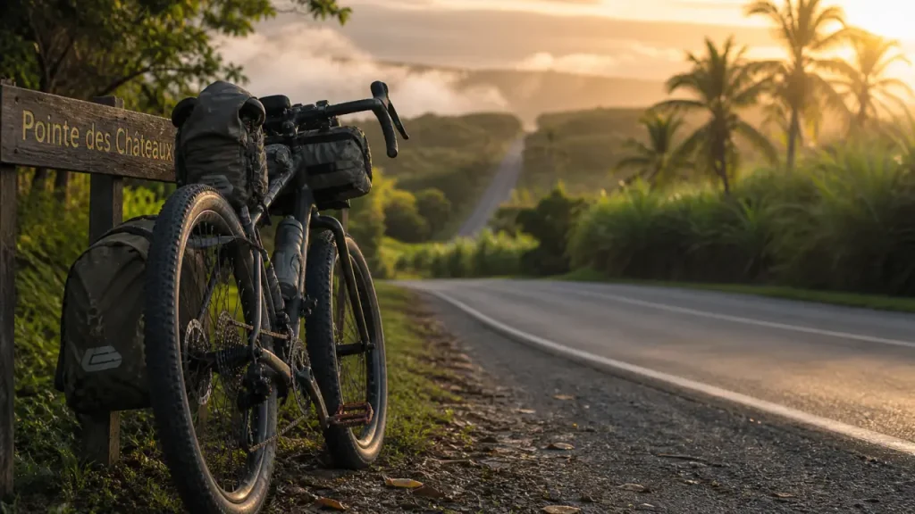 Cyclotourisme Guadeloupe : vélo gravel à la Pointe des Châteaux