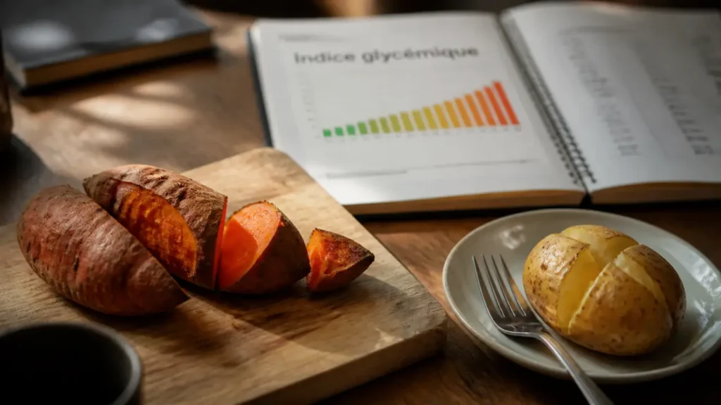Patates douces indice glycemique et pomme de terre au four