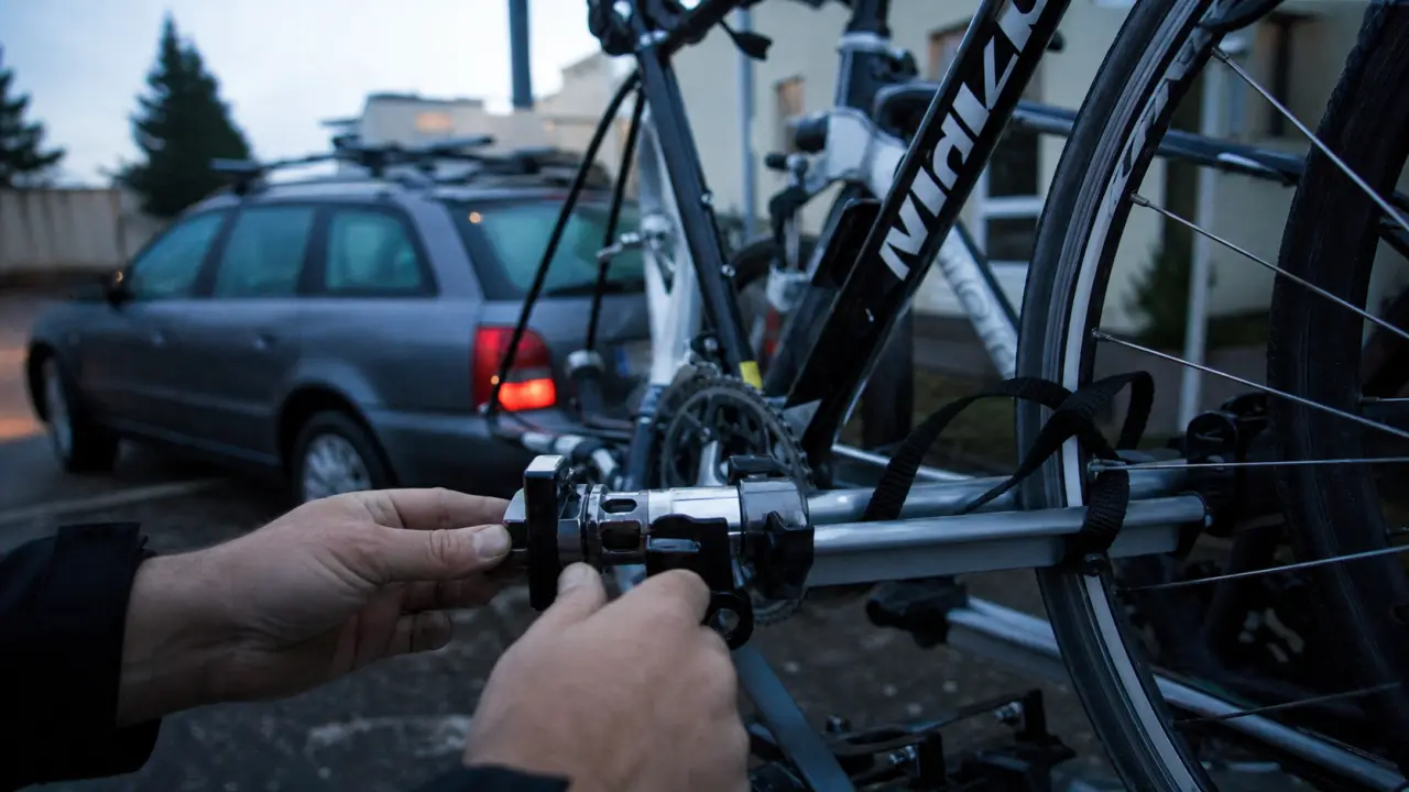 Porte velos sur toit : vérification barres 20 kg et fixation