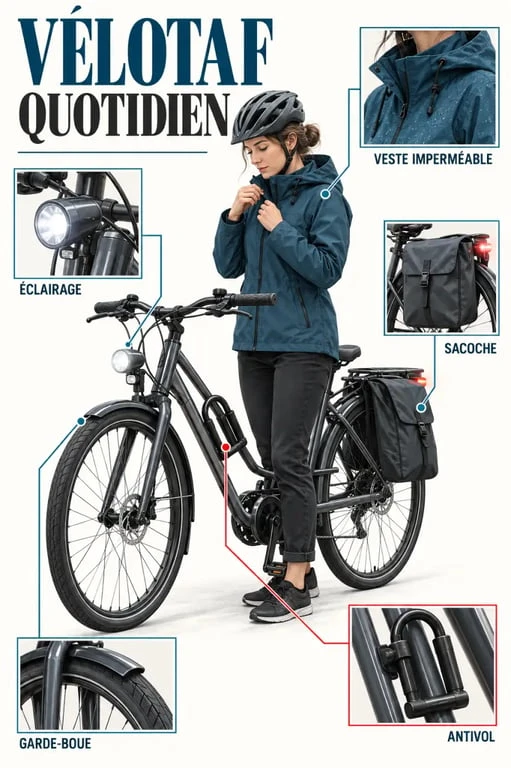 Équipement essentiel pour pratiquer le vélotaf en toute sécurité