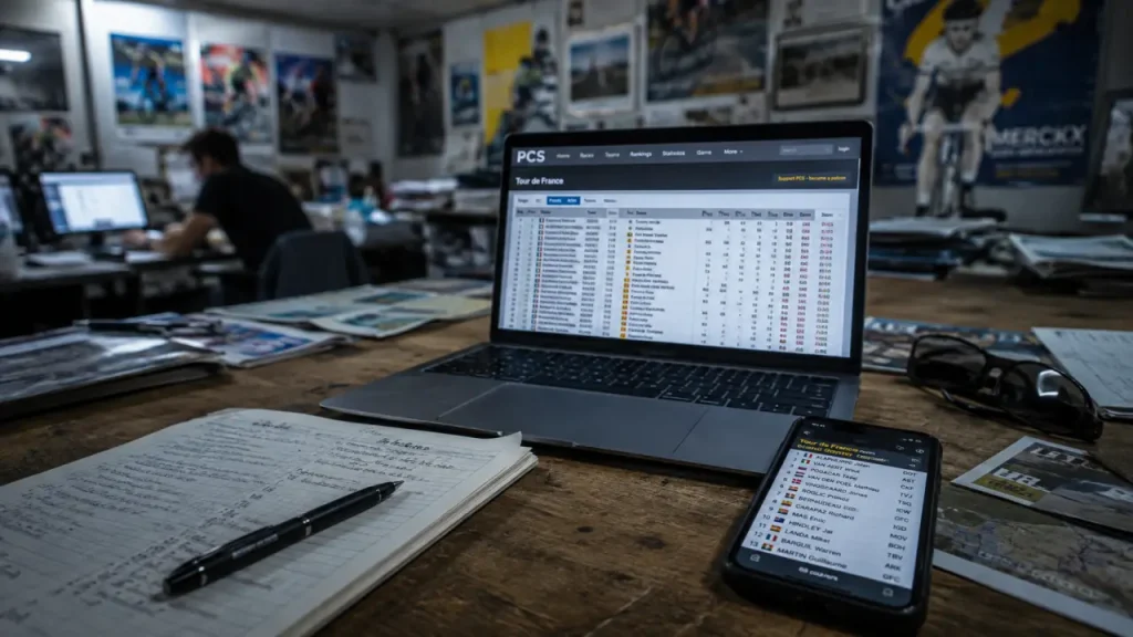 PCS vélo : comment ProCyclingStats aide à lire les classements, les start-lists et les fiches coureurs