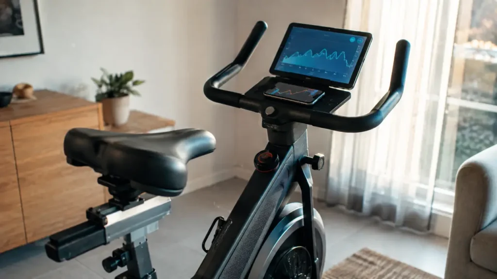 Vélo d’appartement connecté : confort, applications, résistance et objectifs à comparer