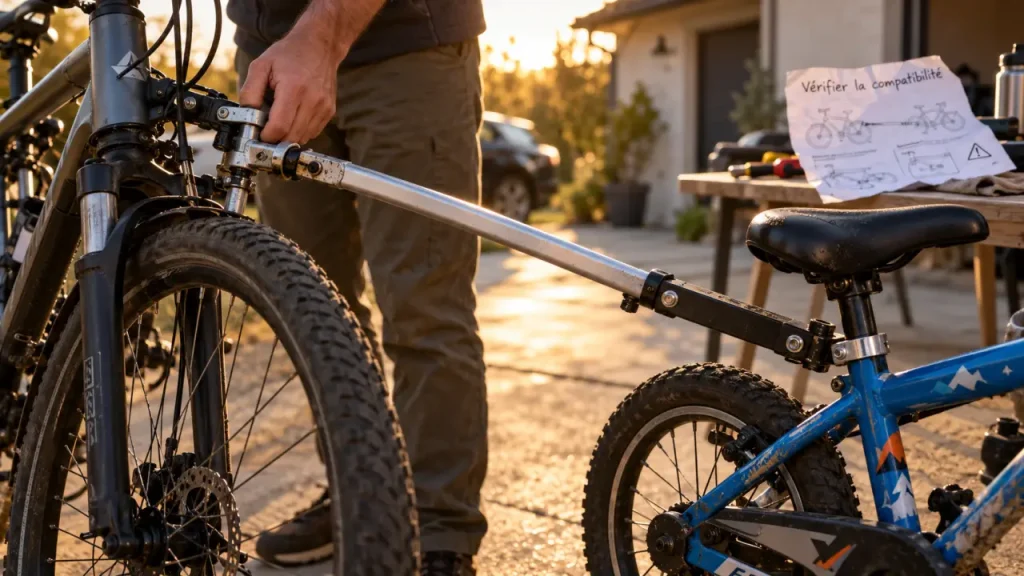Barre pour tracter un vélo : trois systèmes à comparer avant d’attacher le vélo enfant
