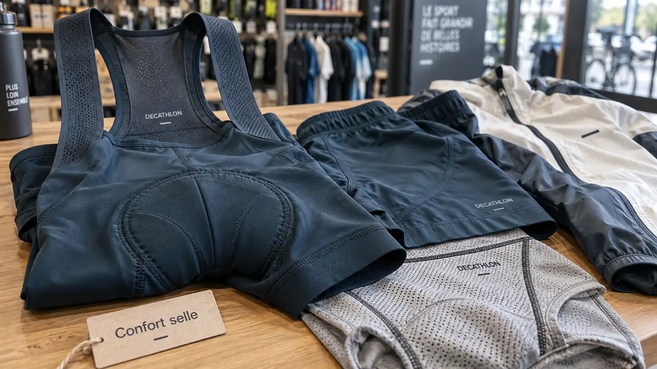Cycliste decathlon : tenue vélo et confort selle, tissu respirant