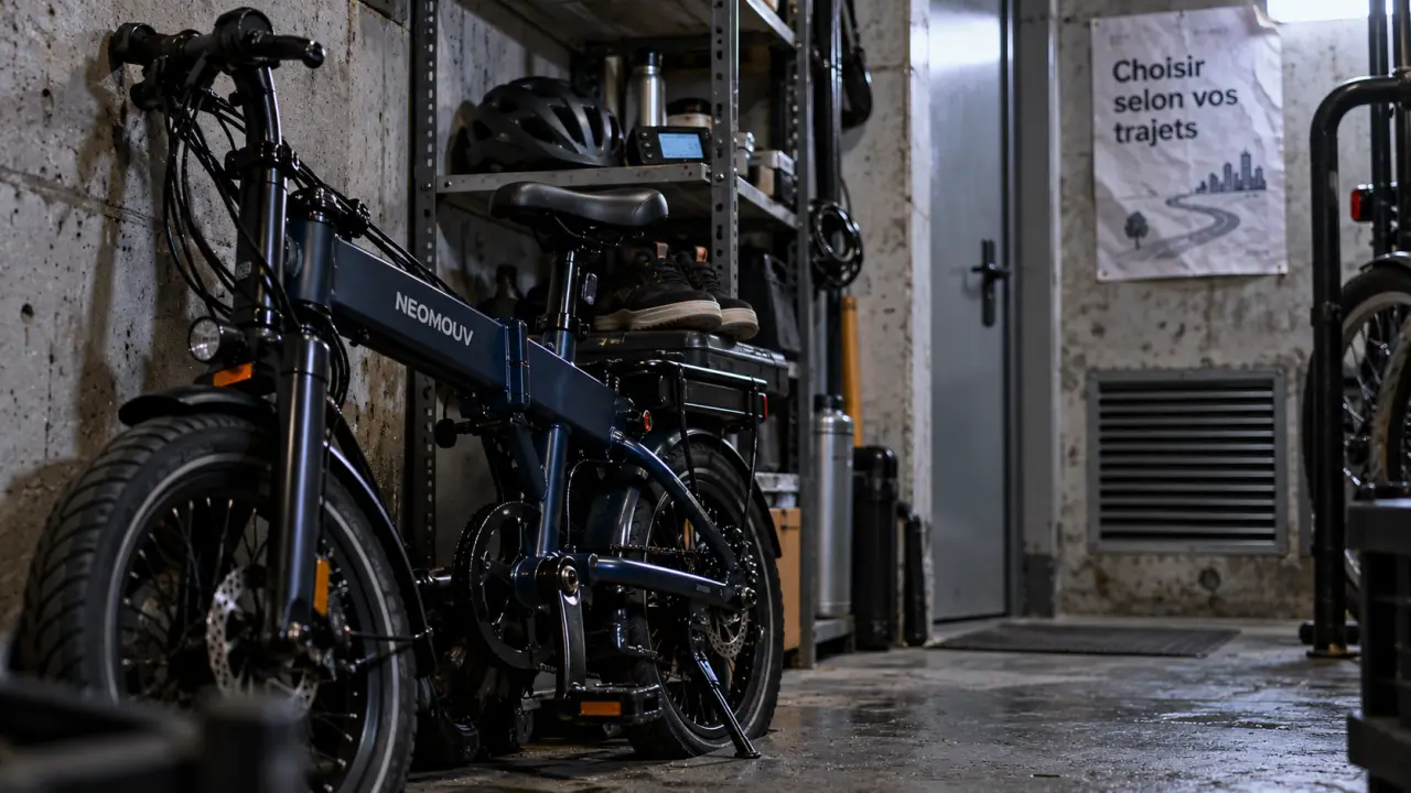 Néomouv vélo électrique prêt à ranger en local, choix selon vos trajets