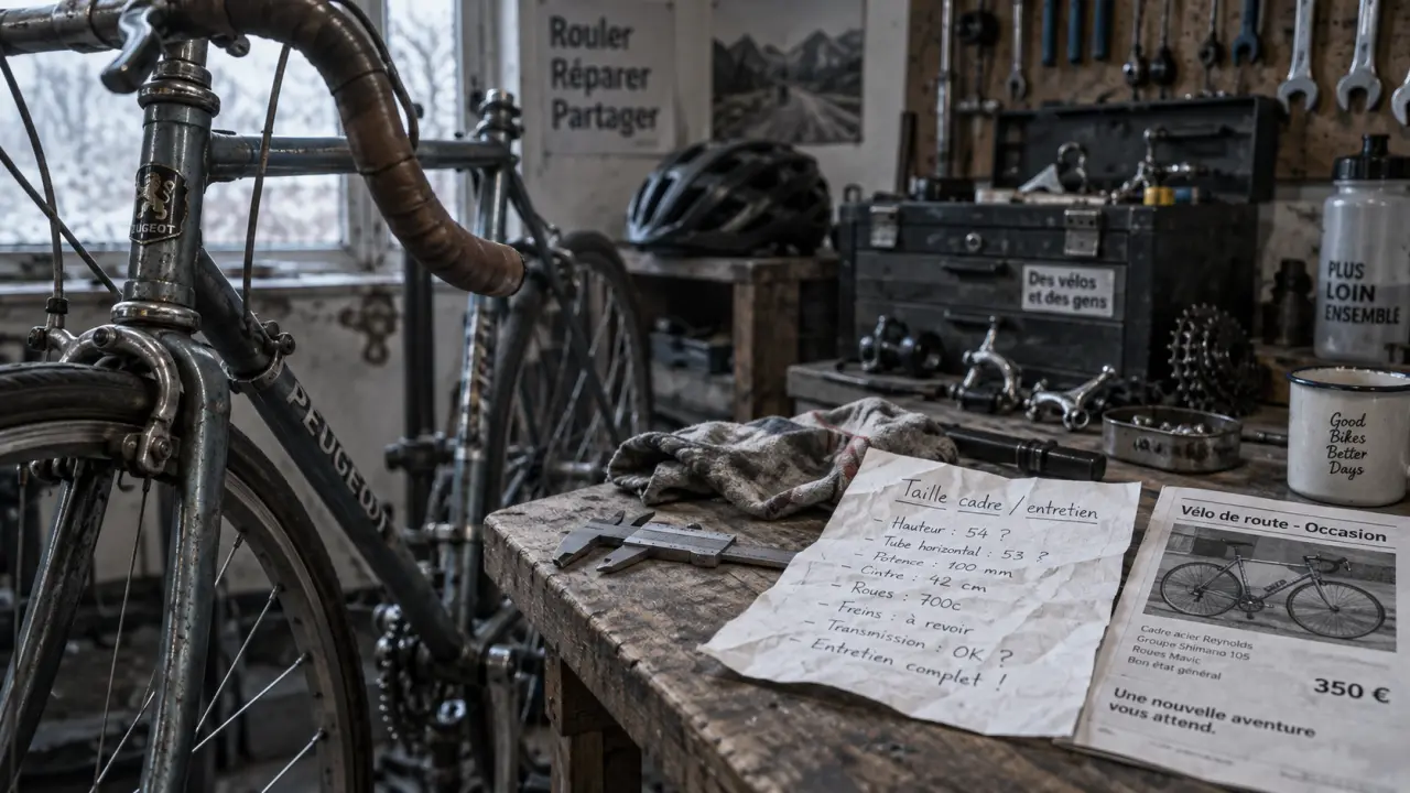 Troc vélo route : contrôle taille cadre vélo d’occasion